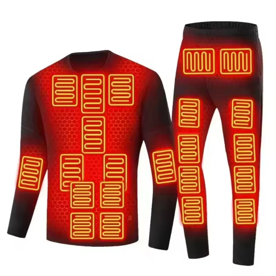 USB Heated Thermal Underwear Set - Insulated Layering Outfit