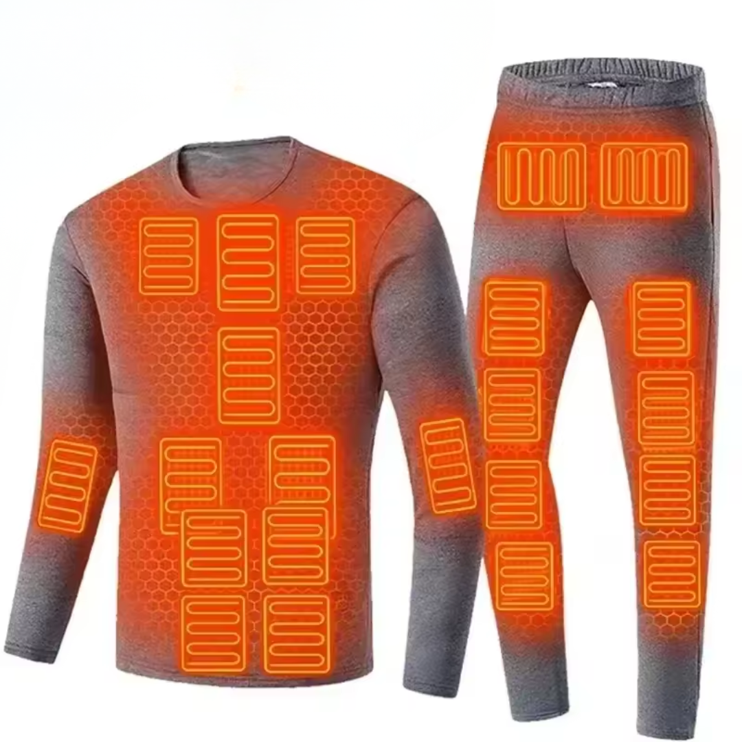 USB Heated Thermal Underwear Set - Insulated Layering Outfit