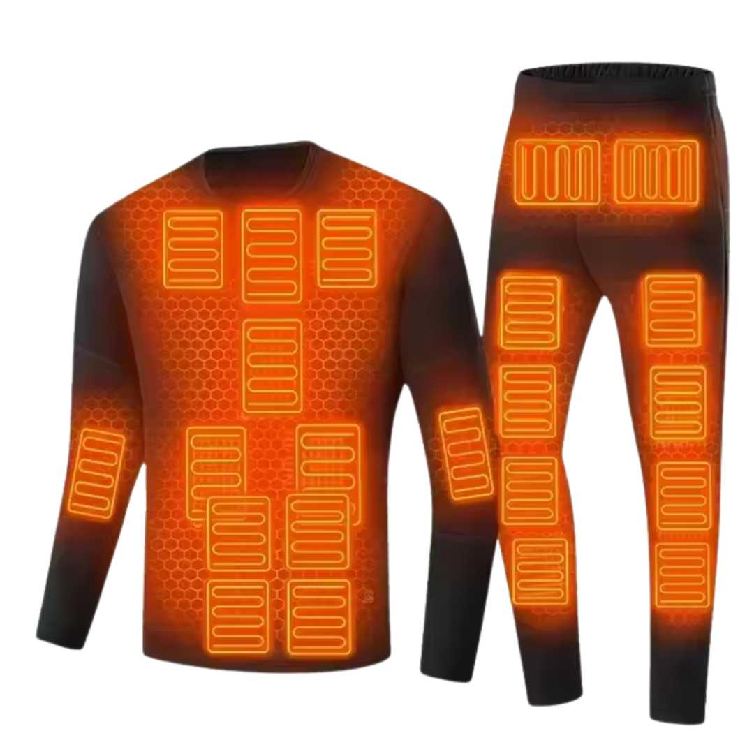 USB Heated Thermal Underwear Set - Insulated Layering Outfit