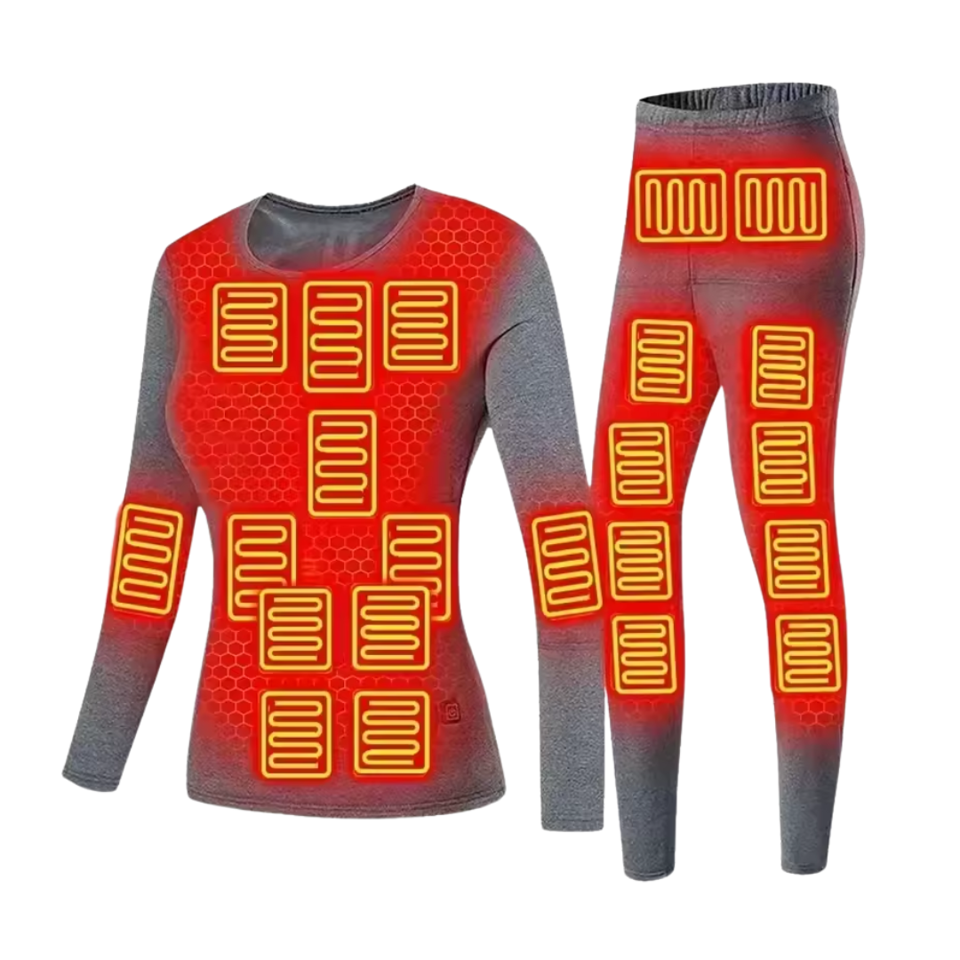 USB Heated Thermal Underwear Set - Insulated Layering Outfit