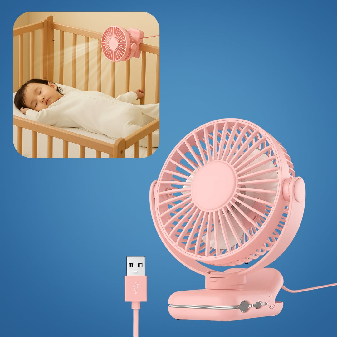 Compact USB Fan – Silent Air Circulator for Home & Office with Extended Battery