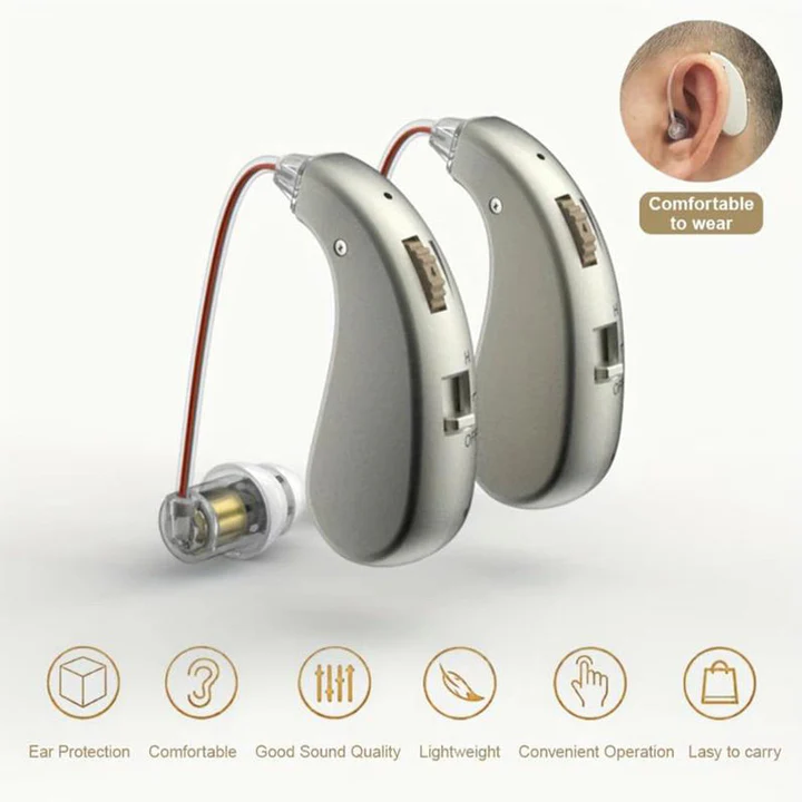 Bluetooth Hearing Aids with USB Rechargeable Feature – Comfortable Fit for Improved Sound