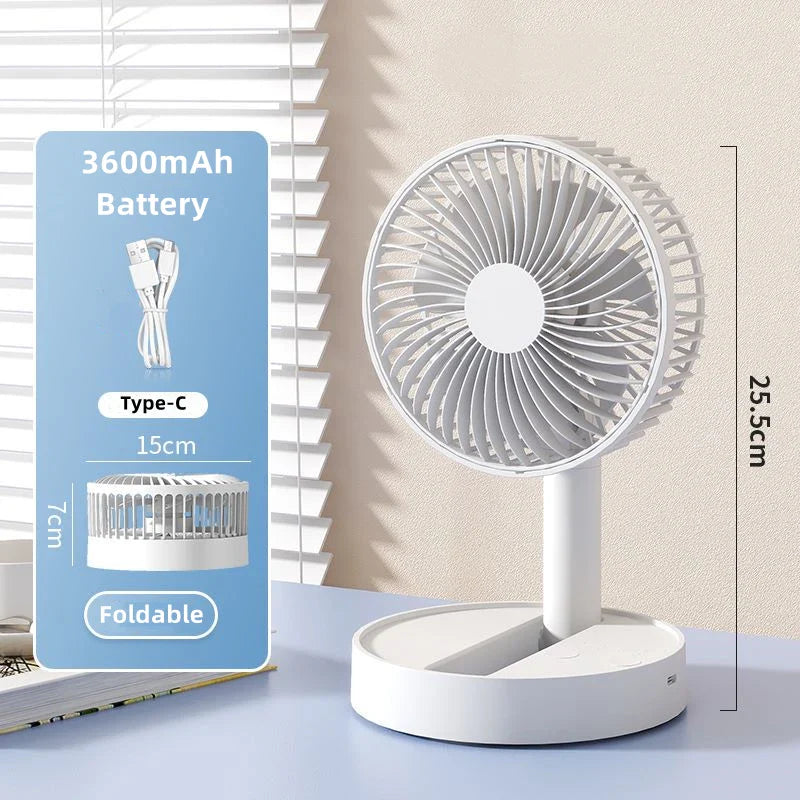 Compact USB Fan for Table Use – Small Size with 4 Speed Settings