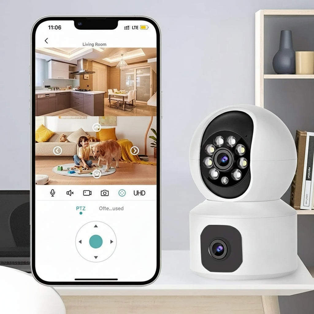 8MP Indoor Pet Camera with Two-Way Audio and Motion Detection Alerts