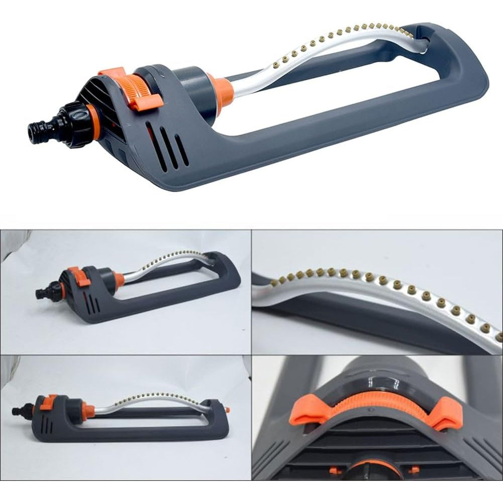 Lawn Oscillating Sprinkler with 19 Nozzles and 4 Spray Settings - Covers 279-418m²