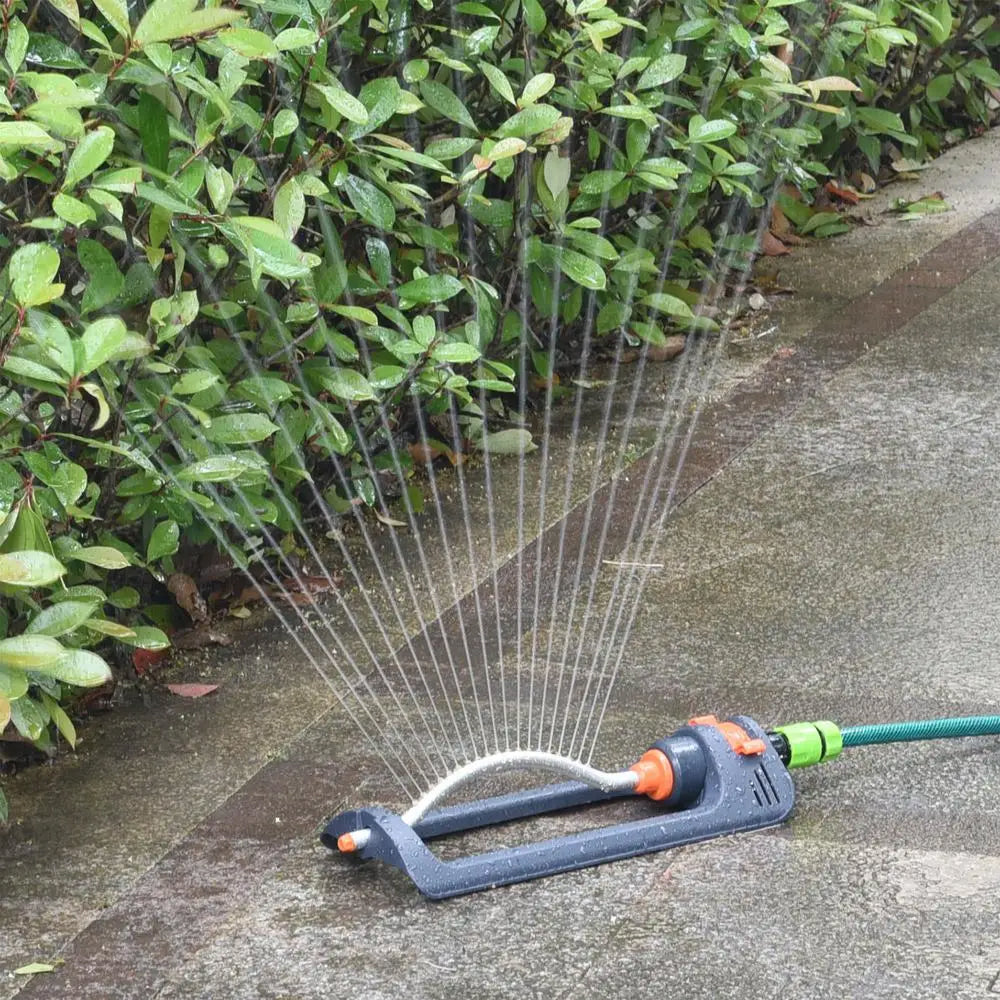 Lawn Oscillating Sprinkler with 19 Nozzles and 4 Spray Settings - Covers 279-418m²
