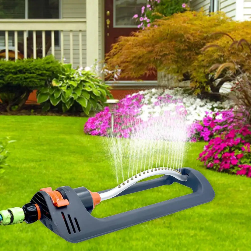 Lawn Oscillating Sprinkler with 19 Nozzles and 4 Spray Settings - Covers 279-418m²