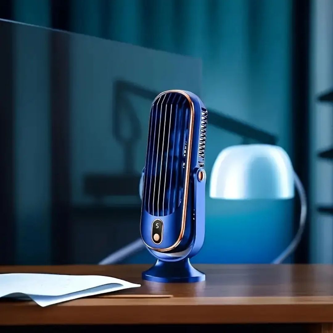Compact Rechargeable Desk Fan with USB – Ultra-Quiet Cooling Solution