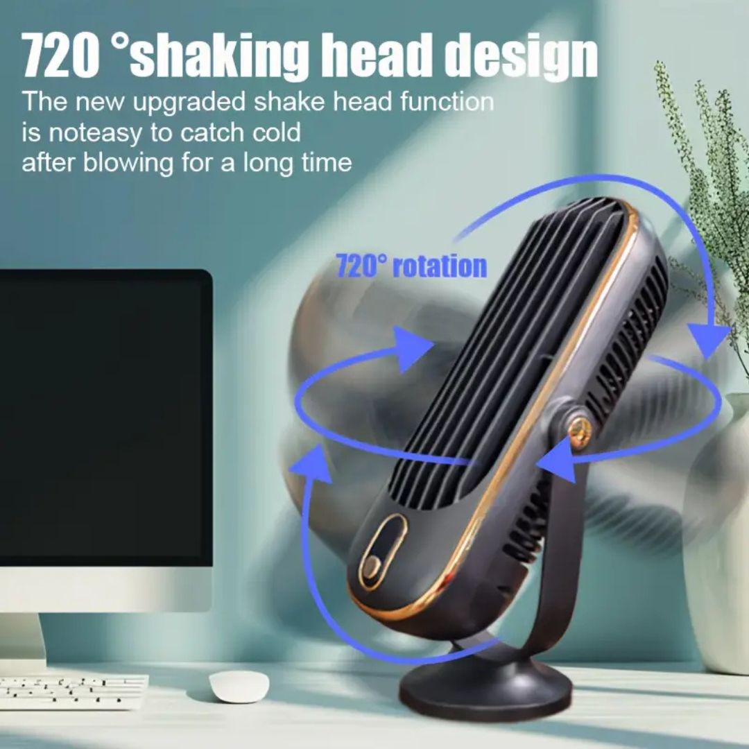 Compact Rechargeable Desk Fan with USB – Ultra-Quiet Cooling Solution
