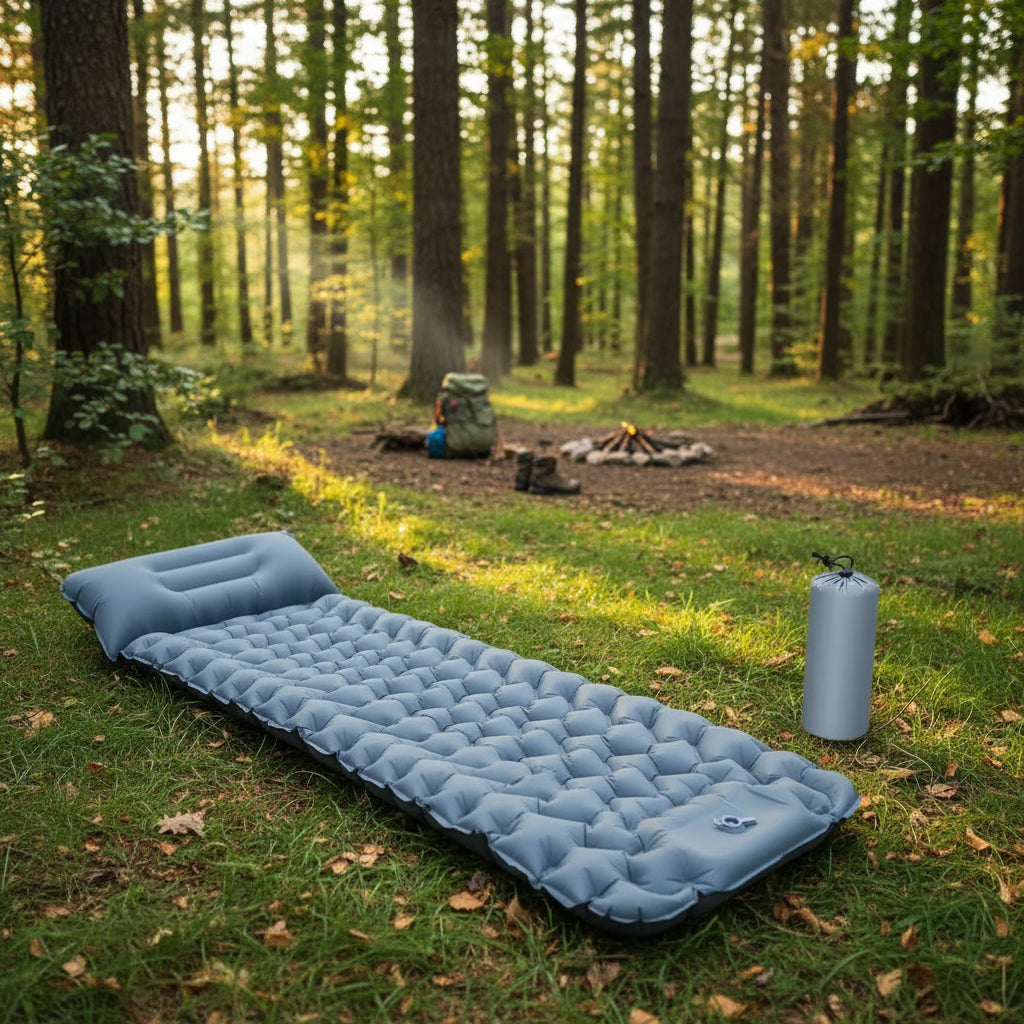 ComfortWave Inflatable Camping Mattress with Quick Foot Pump