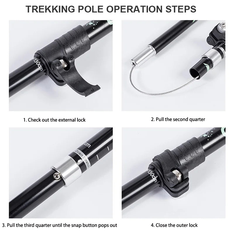 Adjustable Trekking Poles with EVA Grip – Lightweight Hiking Support