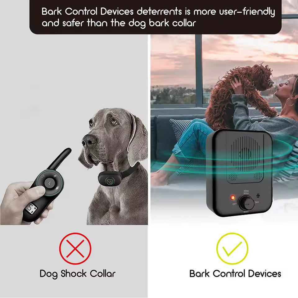 Automatic Bark Control System – Ultrasonic Device for Indoor & Outdoor Use, 50ft Range