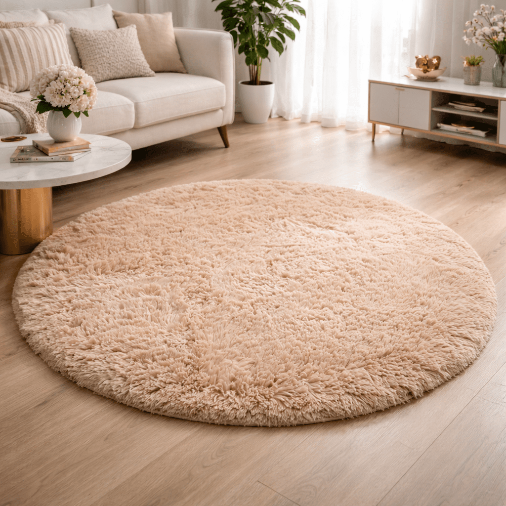 CozyNest Ultra-Plush Round Rug for Inviting Spaces