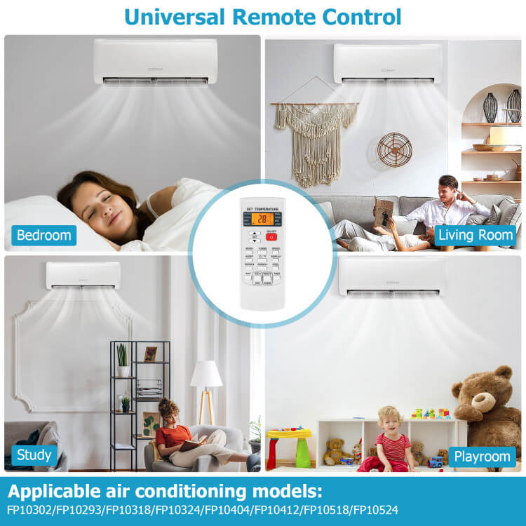 Air Conditioner Remote Control – 4 Climate Settings & Digital Screen