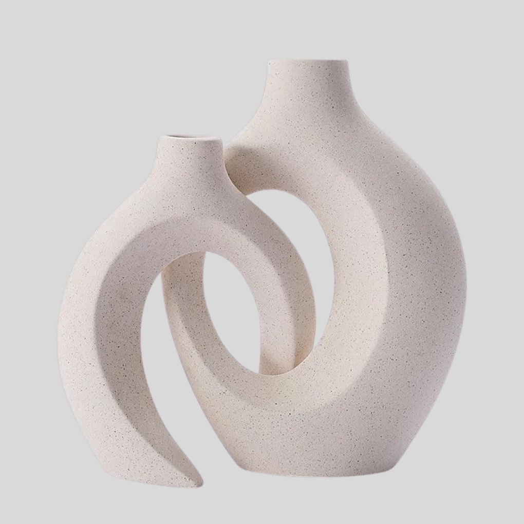 Elegant Ceramic Vase Trio for Modern Home Decor