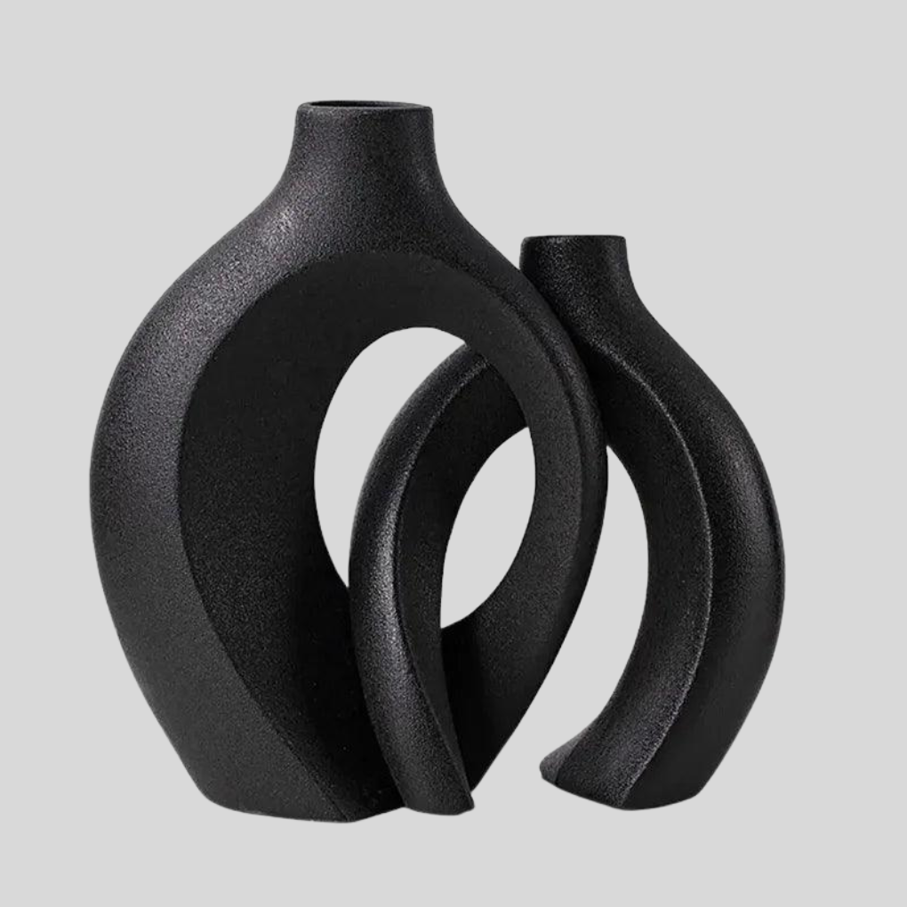Elegant Ceramic Vase Trio for Modern Home Decor