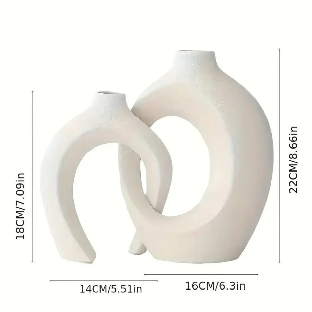 Elegant Ceramic Vase Trio for Modern Home Decor