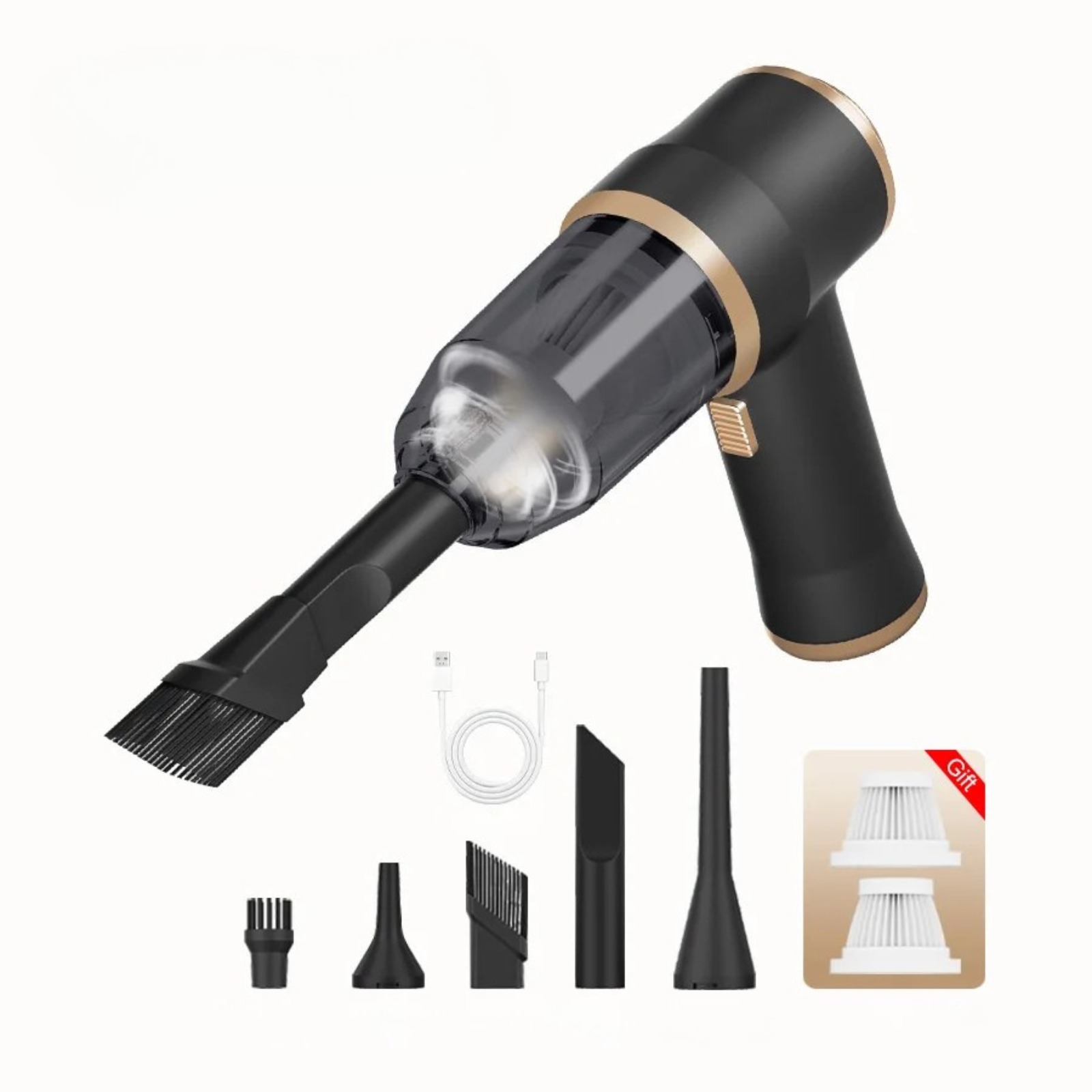 Wireless Car Vacuum Cleaner High Power Portable for Bedroom Carpet Home