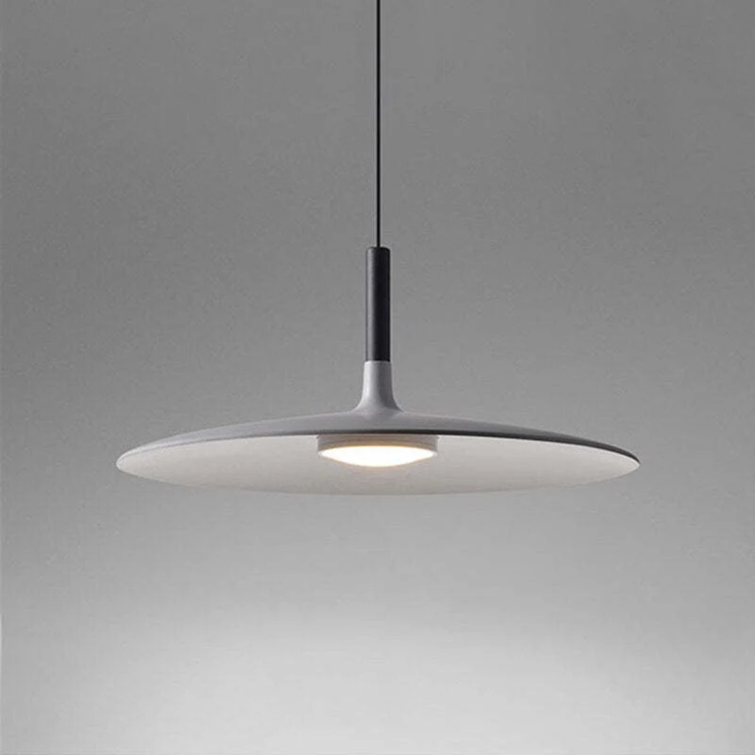 Height Adjustable LED Pendant Light in Modern White Metal