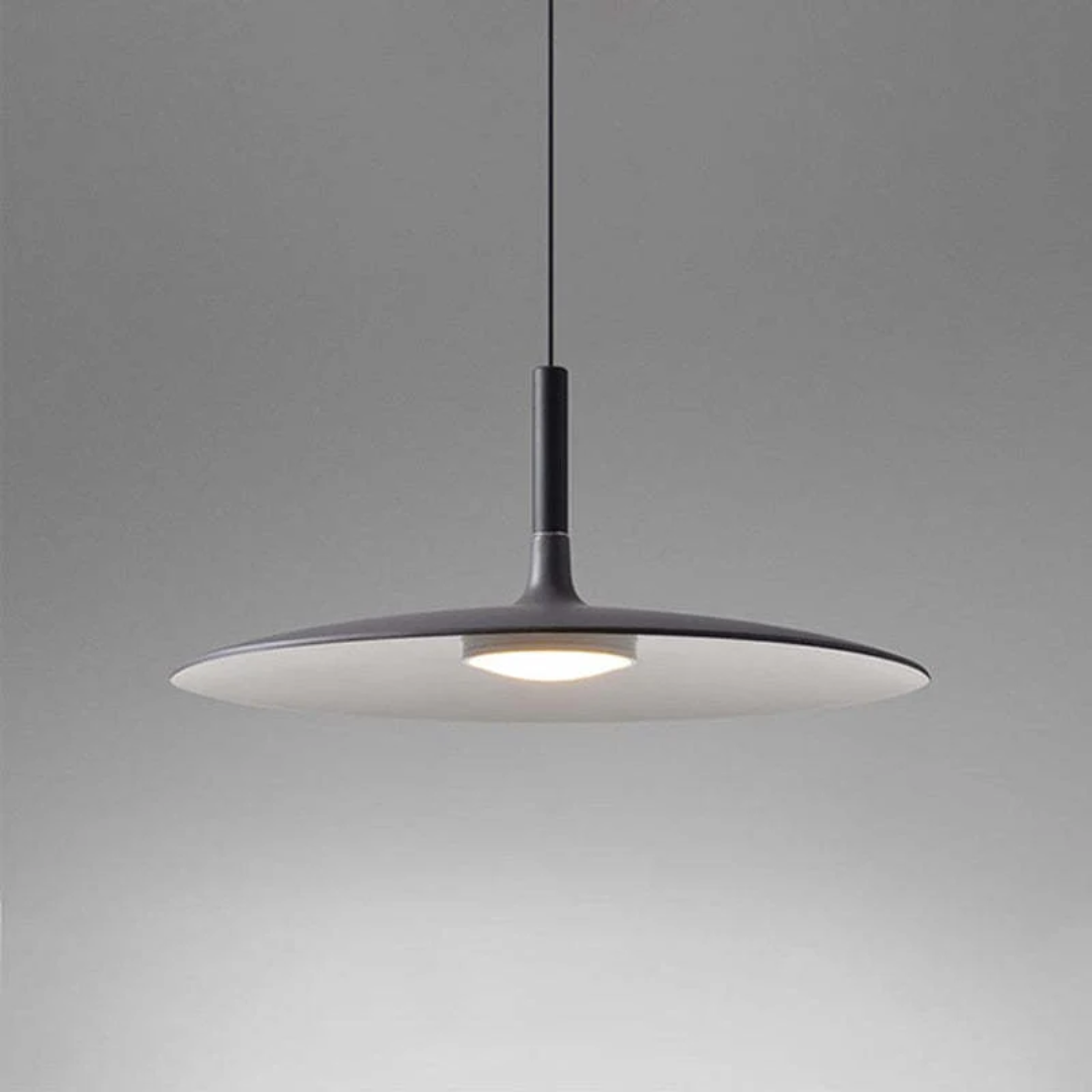 Height Adjustable LED Pendant Light in Modern White Metal