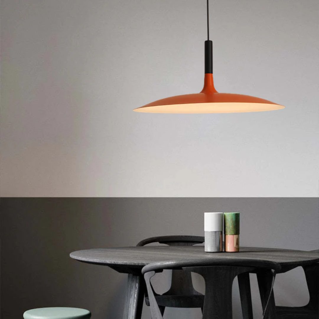 Height Adjustable LED Pendant Light in Modern White Metal