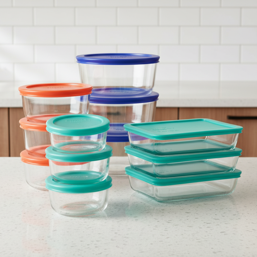 EcoGuard 12-Piece Airtight Glass Container Set for Food Storage