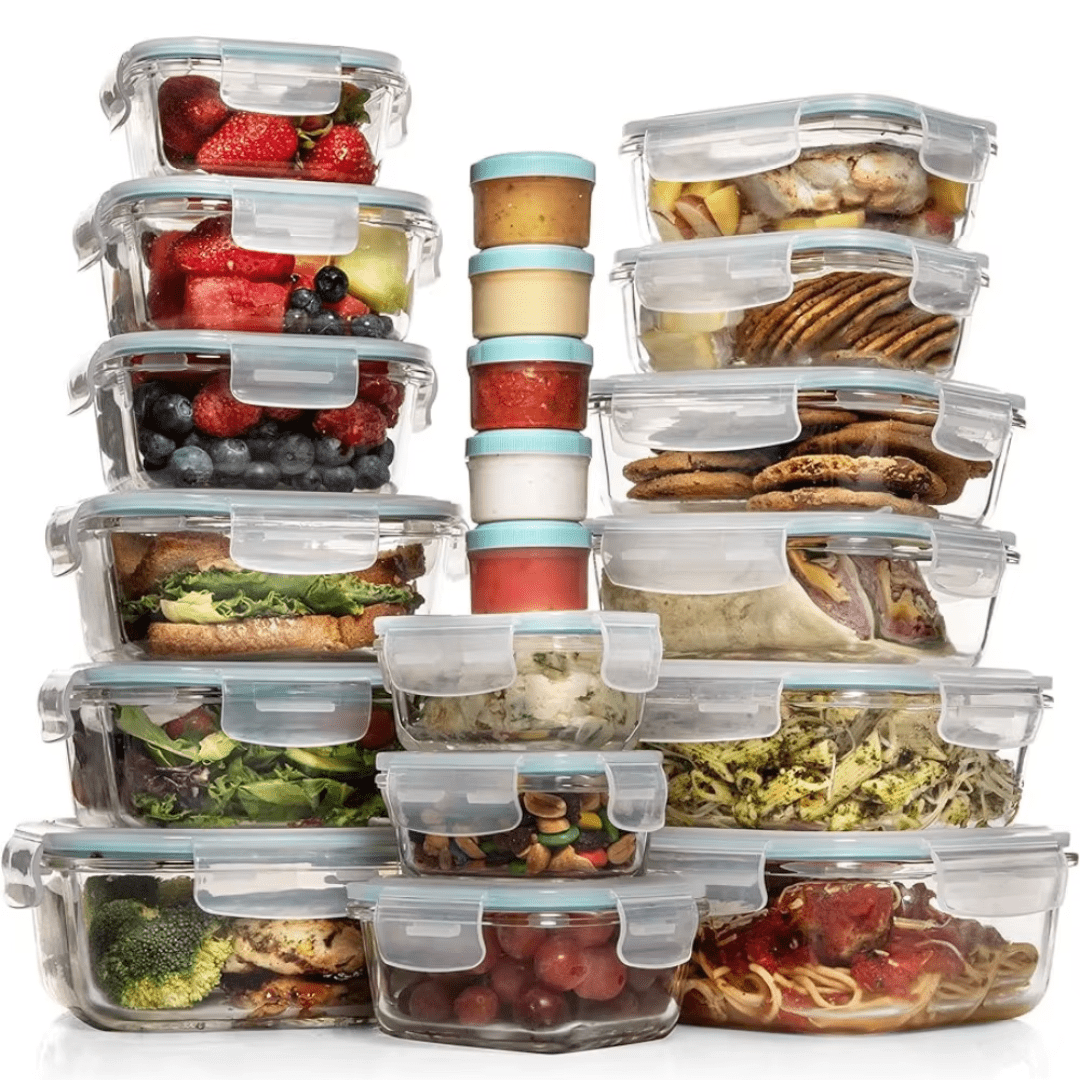 FreshKeeper 35-Piece Glass Food Storage System for Meal Prep