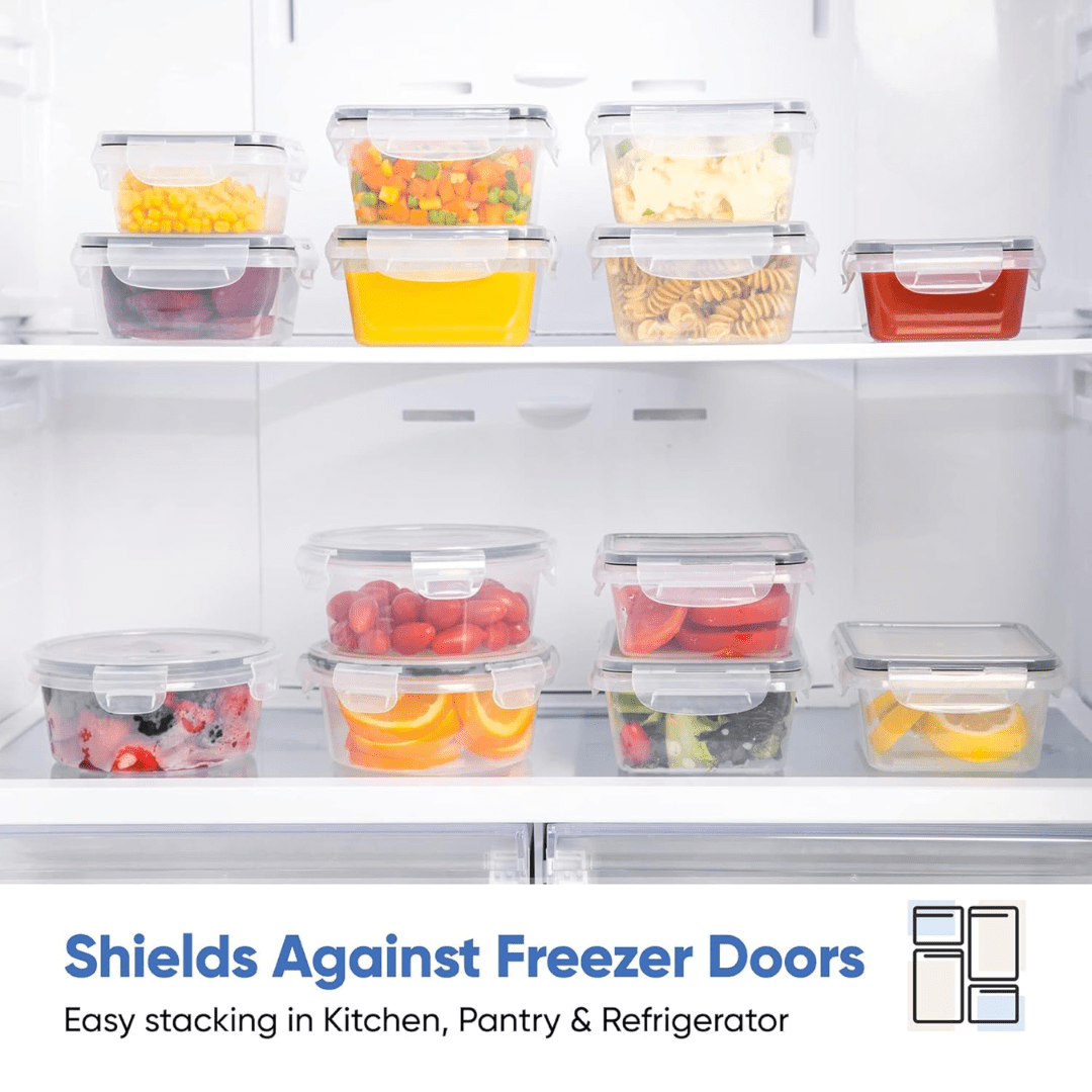 Sleek Storage Solutions: 16 Stackable Airtight Containers