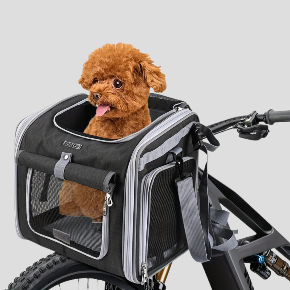 Versatile Pet Bike Carrier with Expandable Design