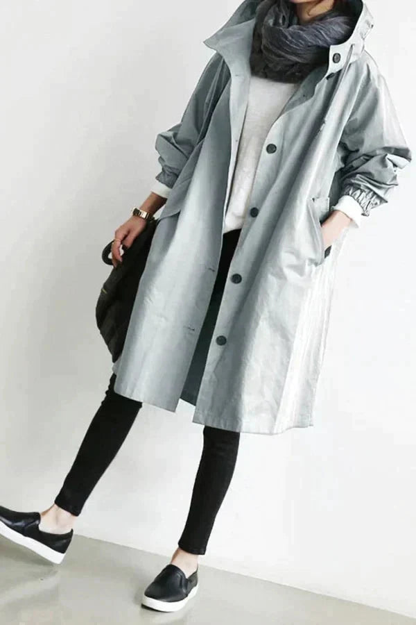 Women’s Raincoat | Belted Trench Style | Mid-Length & Adjustable Fit | Weather Protection and Versatile Wear