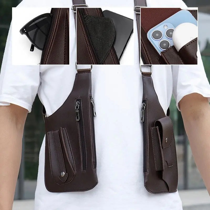 Black Shoulder Bag with Anti-Theft Zippers – Water-Resistant for Daily Use