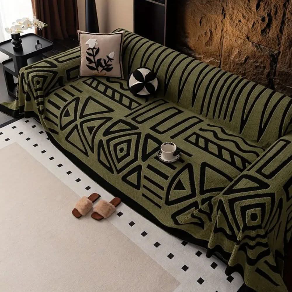 VelvetShield Soft Microfiber Sofa Protector with Non-Slip Base