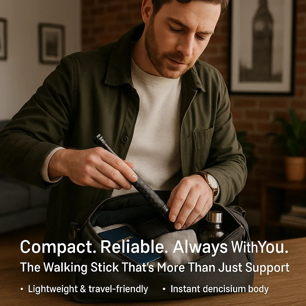 Ergonomic Walking Stick for Self-Defense – Compact and Safe Design