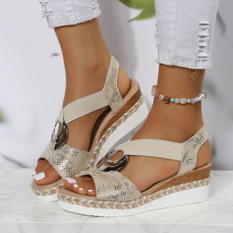 Serenity Adjustable Wedge Sandals for Effortless Summer Style