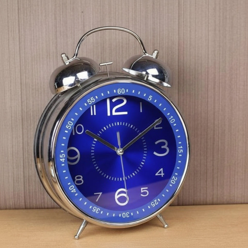 Classic Metal Alarm Clock with Twin Bells for Heavy Sleepers