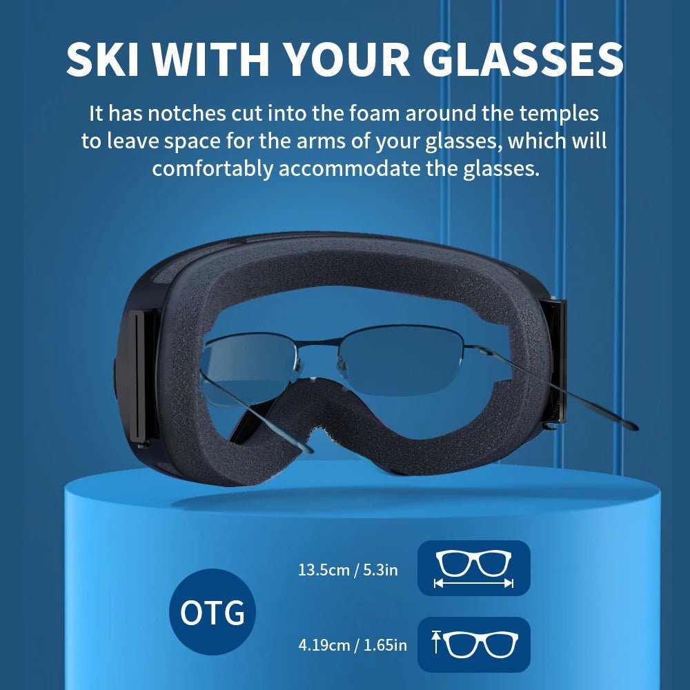VisionGuard Ski Goggles with Quick-Swap Lenses and UV Protection
