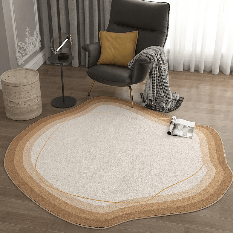 Chic Comfort Polyester Area Rug with Elegant Geometric Design