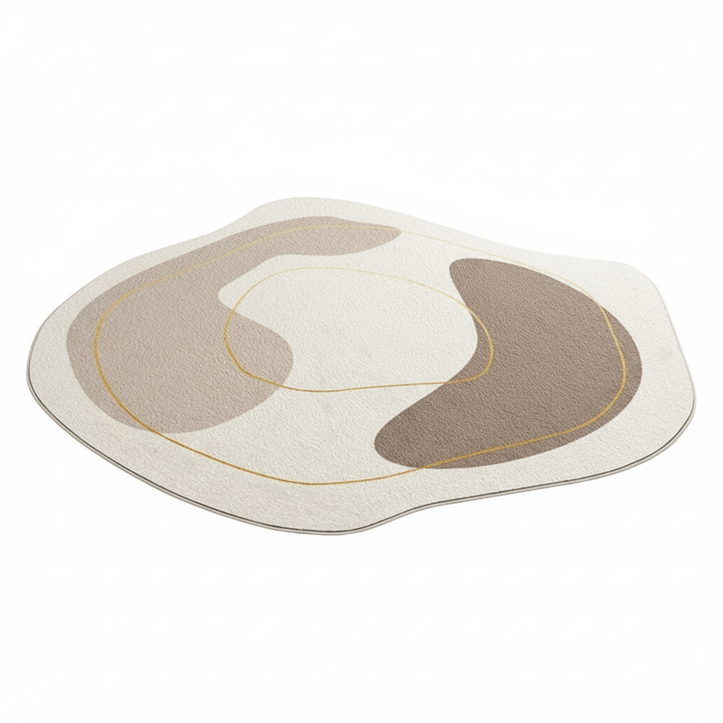 Chic Comfort Polyester Area Rug with Elegant Geometric Design