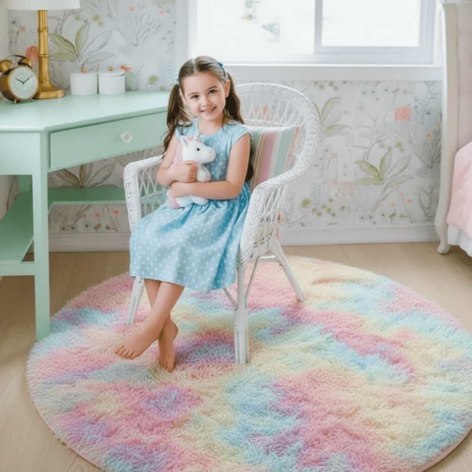 CozyCloud Plush Round Area Rug for Luxurious Comfort