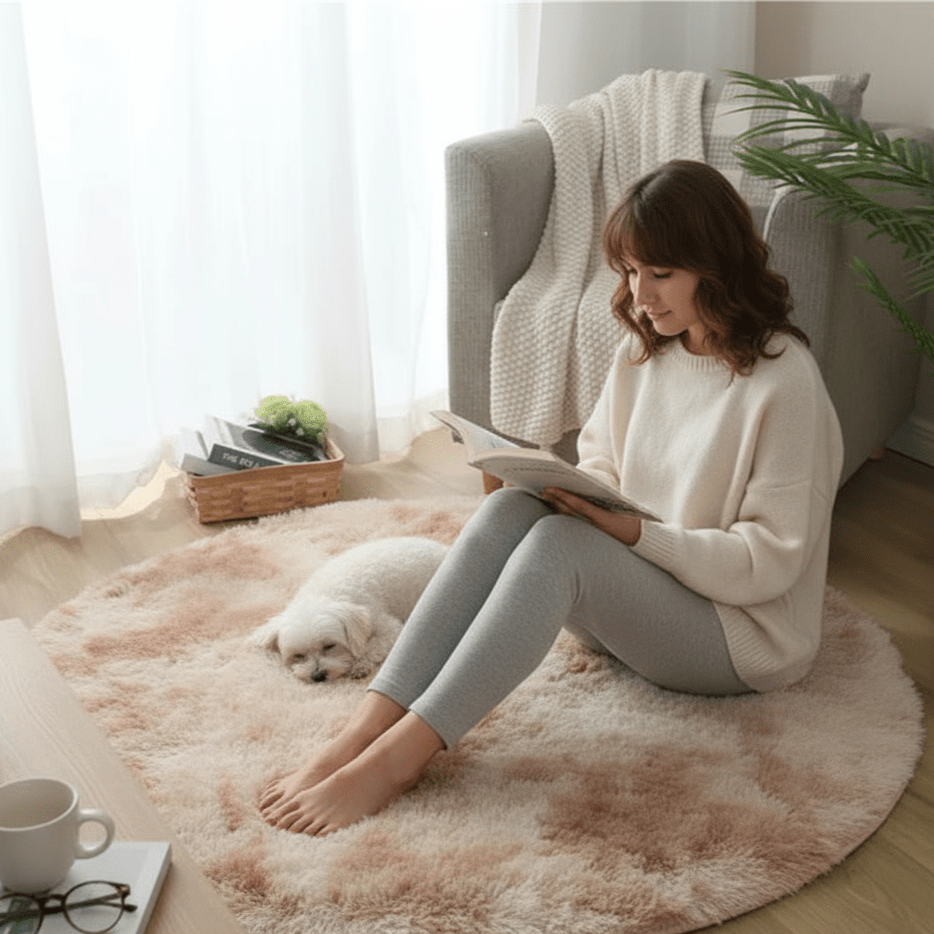 CozyCloud Plush Round Area Rug for Luxurious Comfort