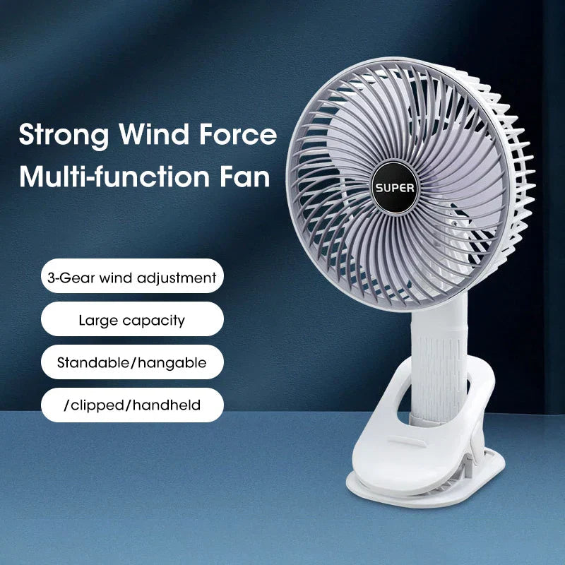 4-in-1 Portable Fan with Adjustable Speeds and Quiet Performance
