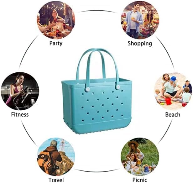 Waterproof and Sandproof Beach Tote Bag with Ventilation for Easy Cleaning