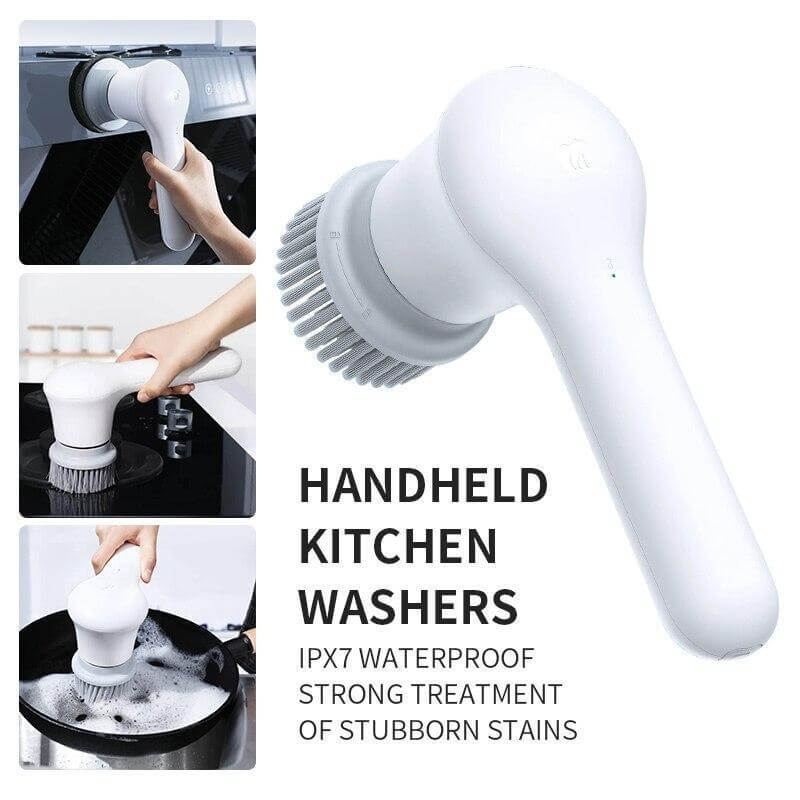 Handheld Kitchen Washer - Waterproof Design for Tough Stain Removal