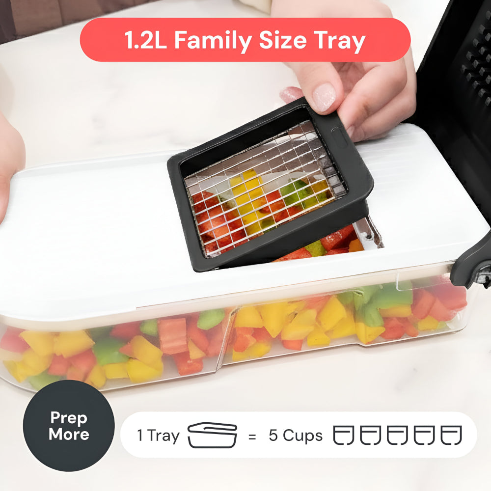 Manual Vegetable Chopper Set with 7 Blades – Versatile Food Prep Tool