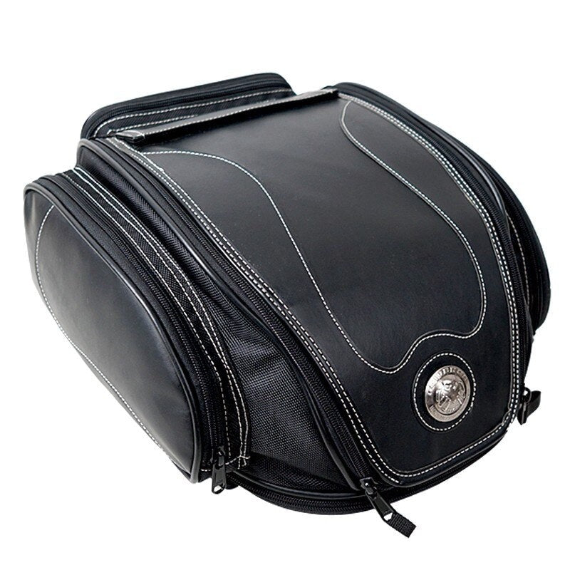 Expandable Water-Resistant Tail Bag for Motorcycles – Versatile Storage