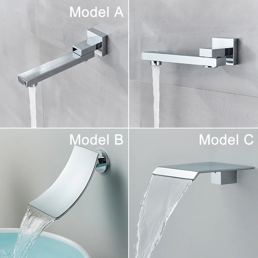 Adjustable Rainfall Shower Head System in Chrome Brass Finish