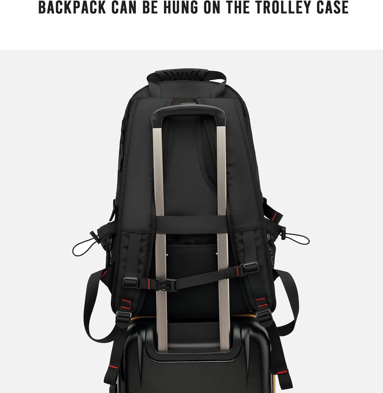 Waterproof 60L Laptop Backpack for Travel with USB Port and Organized Storage