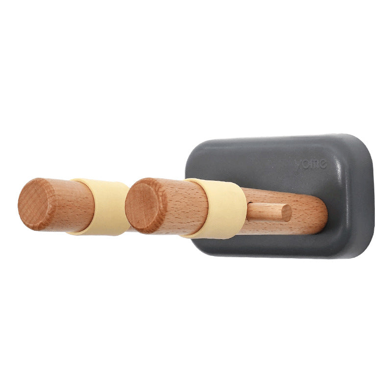 Wall-Mounted Guitar Rack with Adjustable Hooks for Secure Storage