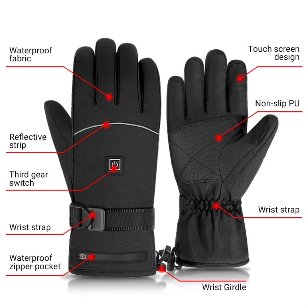USB Rechargeable Heated Gloves for Warmth and Comfort