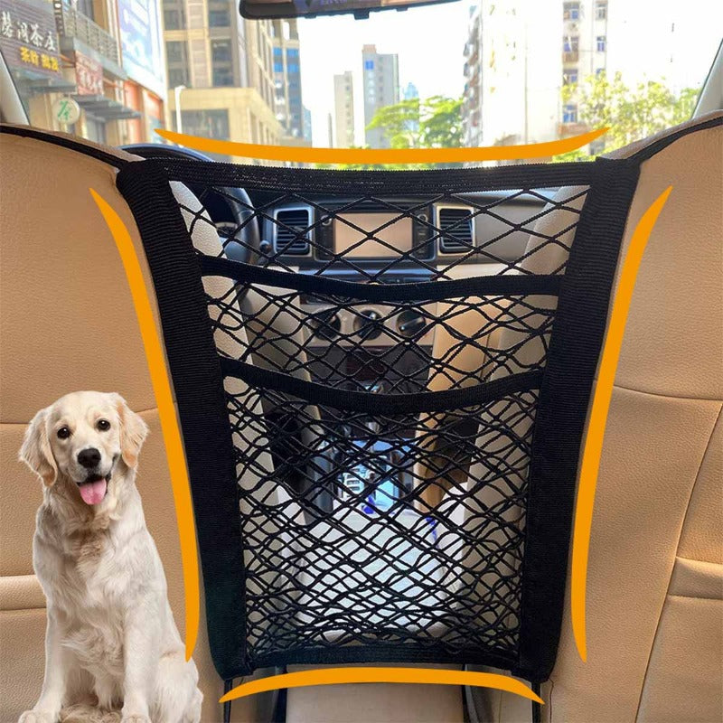 Adjustable Pet Safety Net for Cars - Durable Double Layer Design
